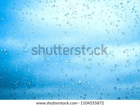 Raindrops Or Vapor Trough Window Glass