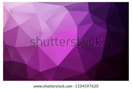 Dark Pink vector polygonal illustration, which consist of triangles. Triangular pattern for your business design. Geometric background in Origami style with gradient. 