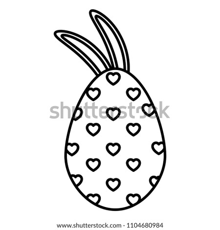 egg paint with ears bunny easter decoration
