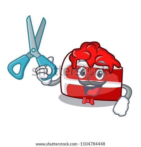 Barber red velvet character cartoon