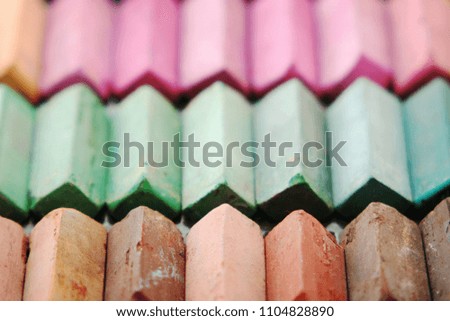 Set of color pastels
