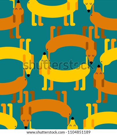 Dog pattern. Dogs sniff each other. Pet ornament vector illustration
