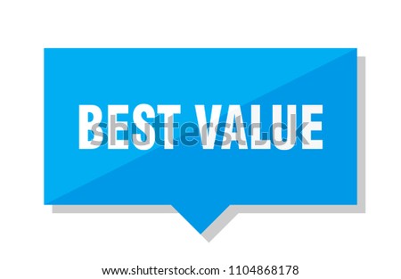 best value blue square price tag