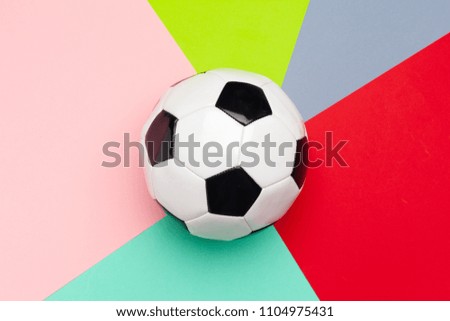 Soccer ball on a color background