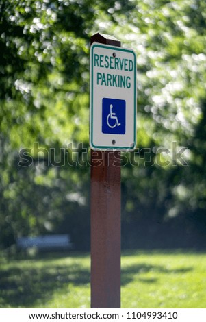 Reserved Handicap Parking Signage