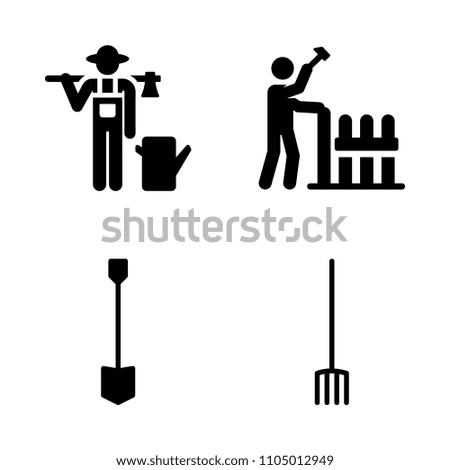 Farm icon set. farming, nature, worker and food vector illustration for web