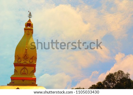 The pagoda in Wat Nong Pong, Ubon Ratchathani province in Thailand.