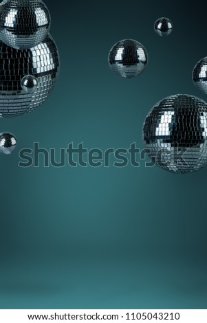 Abstract background of night club disco balls