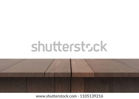 Wood Shelves Table isolated on white background