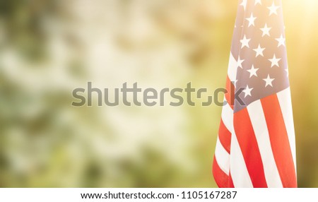 American flag for Memorial Day, 4th of July or Labour Day