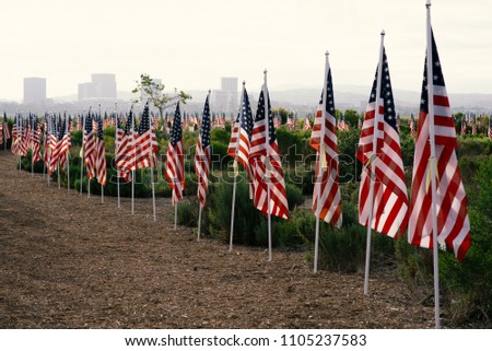 The Exchange Club of Newport Harbor sponsored the Annual Field of Honor event at Castaways Park in Newport Beach, California.
