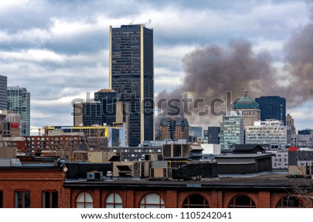 Fire in Montreal downtown
