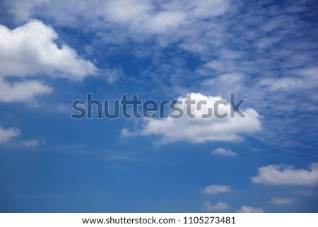 Cloudy with blue sky in the daytime.