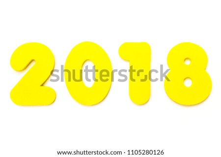 A yellow 2018 heading over a plain white background.