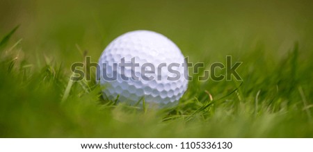 Close golf ball in grass