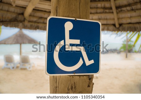 Handicapped beach spot in Mauritius island.