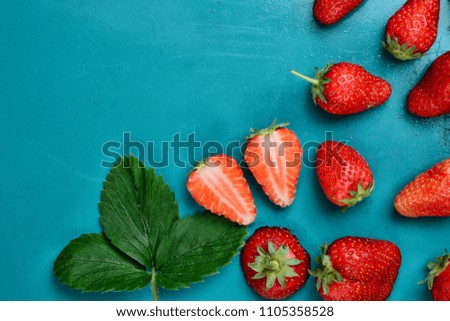 fresh strawberries on a bright background. Food Frame Background with space for advertising text. soft selective focus Photo 