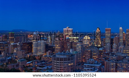 Montreal's skyline, the view from Mont Royal 