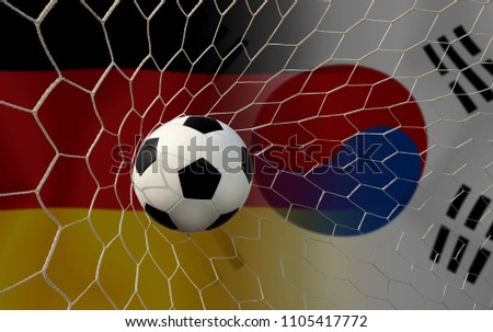 Football Cup competition between the national German and national South Korea.