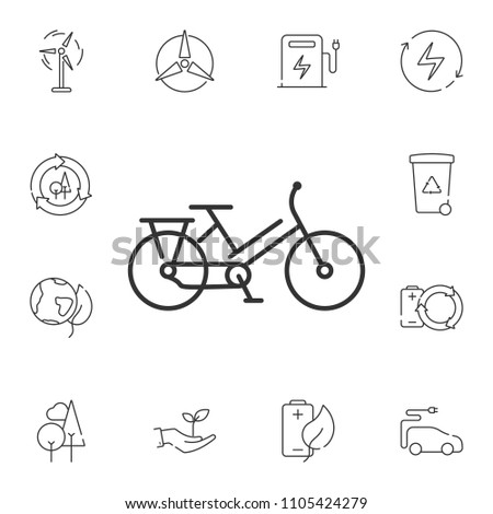 Bicycle line icon. Simple element illustration. Bicycle line symbol design from Ecology collection set. Can be used in web and mobile on white background
