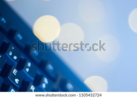 Plastic external computer keyboard pc keysclose-up photo.