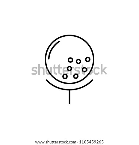 golf ball outline icon. Element of sports items icon for mobile concept and web apps. Thin line golf ball outline icon can be used for web and mobile on white background
