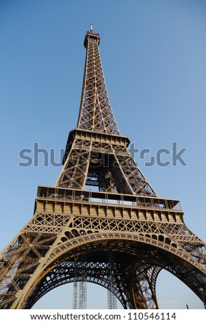 low angle view of the eiffel tower in paris