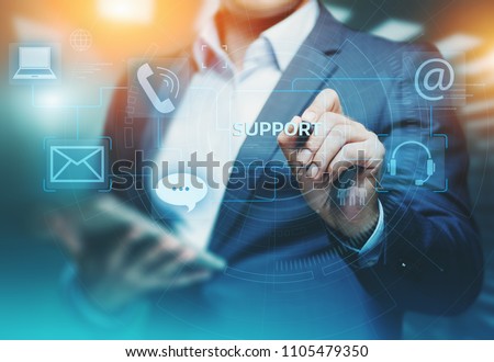 Technical Support Center Customer Service Internet Business Technology Concept. Royalty-Free Stock Photo #1105479350