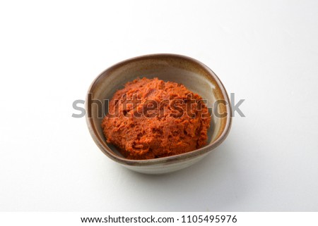 sauce in a bowl, curry paste, thai food Royalty-Free Stock Photo #1105495976