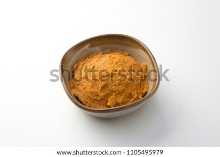 sauce in a bowl, curry paste, thai food Royalty-Free Stock Photo #1105495979