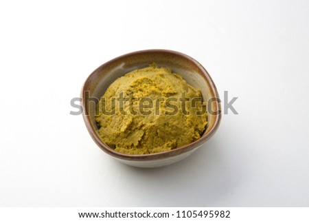 sauce in a bowl, curry paste, thai food Royalty-Free Stock Photo #1105495982