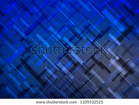Dark BLUE vector layout with flat lines. Shining colored illustration with narrow lines. Smart design for your business advert.