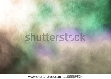 olored cloud. Colorful dust explode, Paint Holi