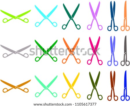 Colorful Scissors illustration net