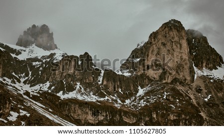 Exciting mountain view in Val di Fassa in South Tirol.