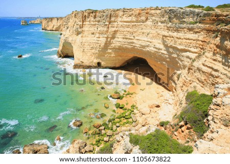 Scenic coast near Lagos in Algarve, Portugal