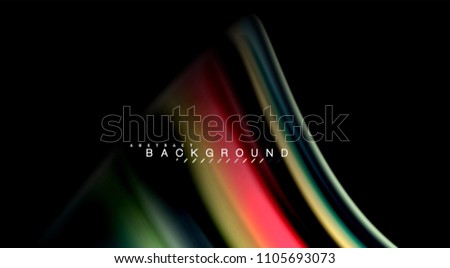Blur color wave lines abstract background. Vector illustration for app wallpaper, business presentation or web banner