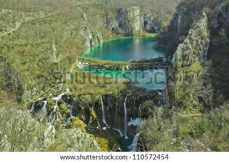 Breathtaking view in the Plitvice Lakes National Park (Croatia)