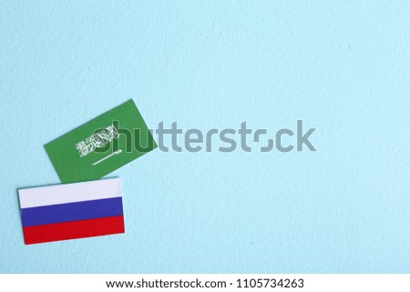 flag of Russia and Saudi Arabia
