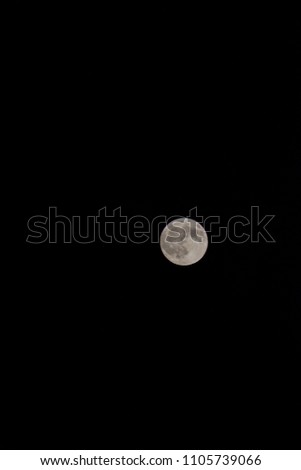 Full moon against black sky