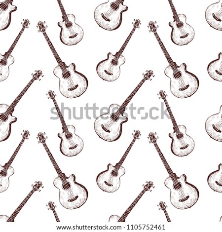 Pattern of the acoustic guitars