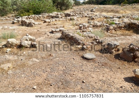 Minoan site in Makry Gialos features the archaeological site of an ancient Minoan country house built ca. 1200 B.C.      