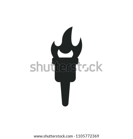 flame torch vector icon