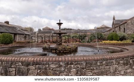 Picture shows fountain in the courtyard of St.Melleray Abbey,County Waterford,Ireland