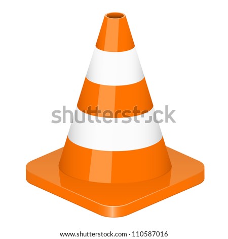 Vector illustration of traffic cone Royalty-Free Stock Photo #110587016
