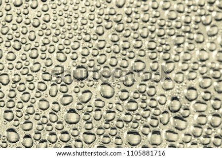 drops of water on a glass close-up background