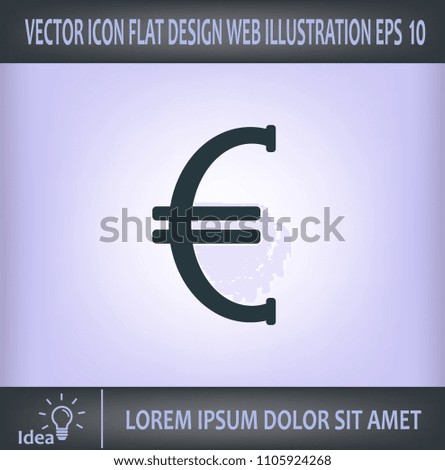 Euro badge, vector icon.