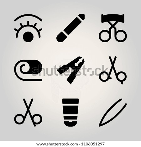 Beauty icon set. attractive, up, shop and professional vector illustration for web