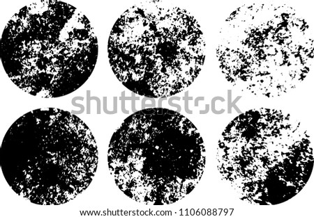 Set of grunge textures in black and white