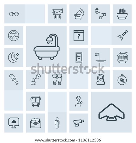 Modern, simple, grey vector icon set with jump, interior, map, glasses, road, optical, headset, business, compass, white, male, eye, post, eyesight, speed, parachute, transport, web, east, route icons
